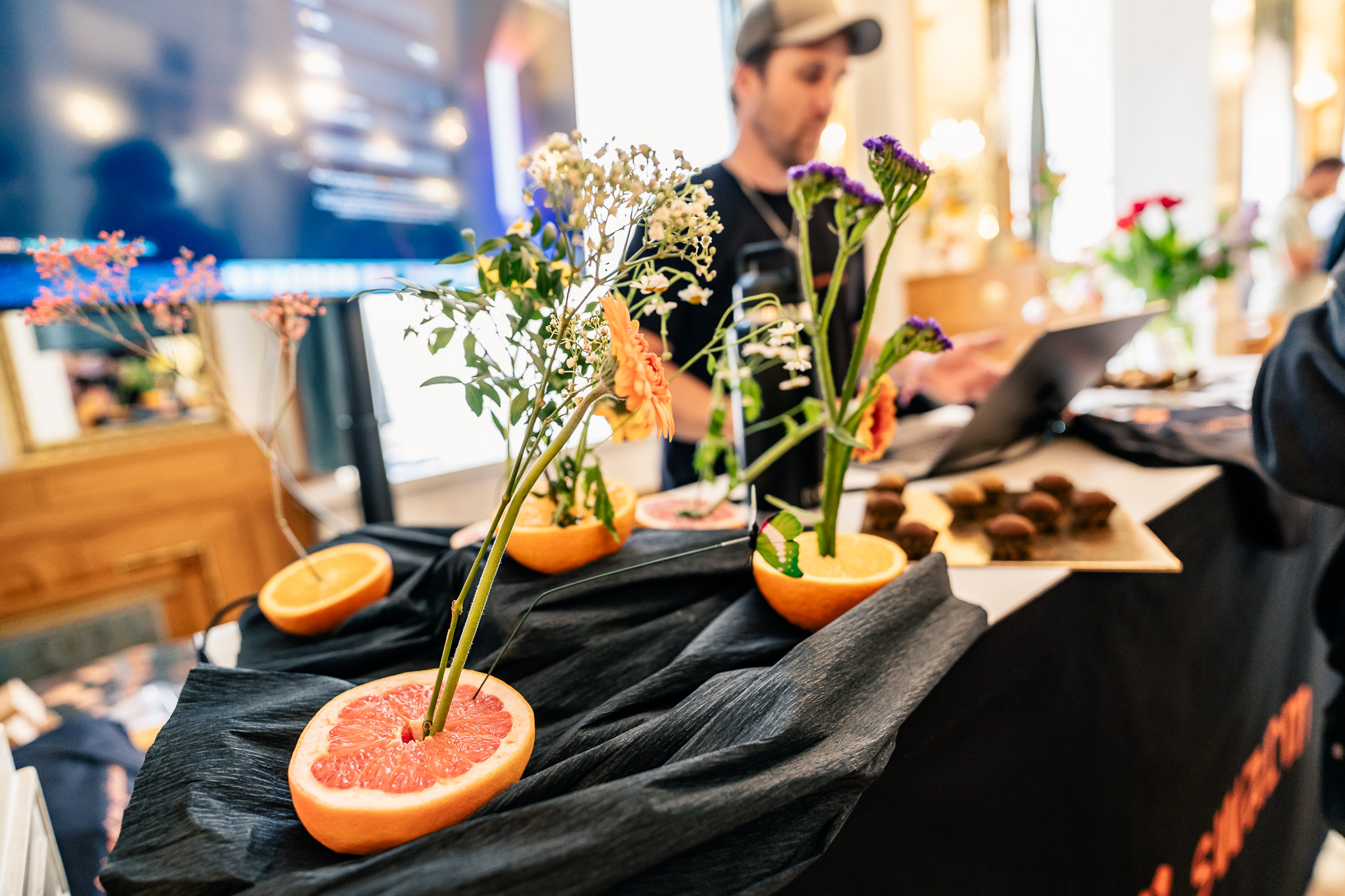 Conversations at the Swarm booth