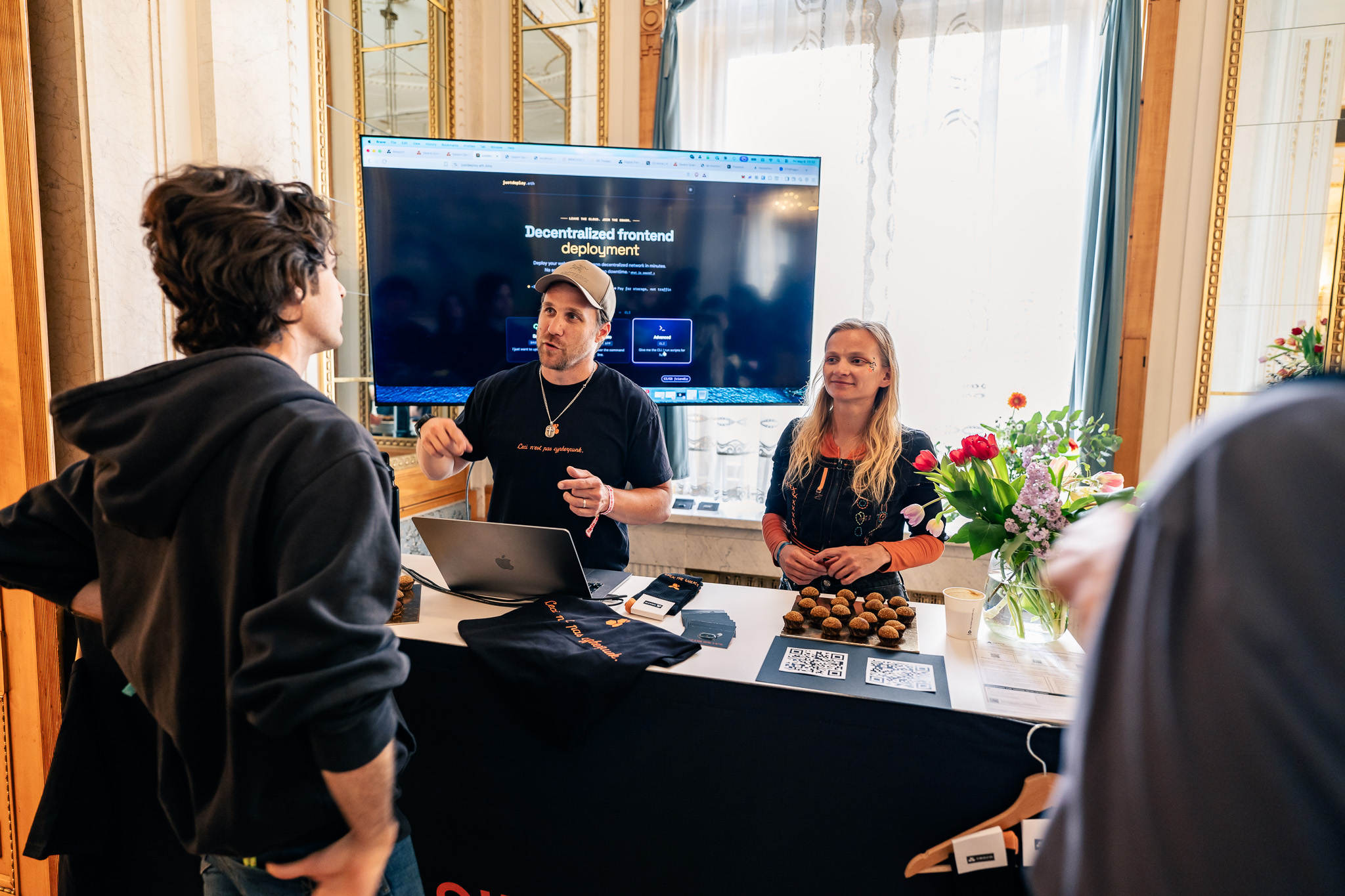 The Swarm booth at ETHPrague 2026