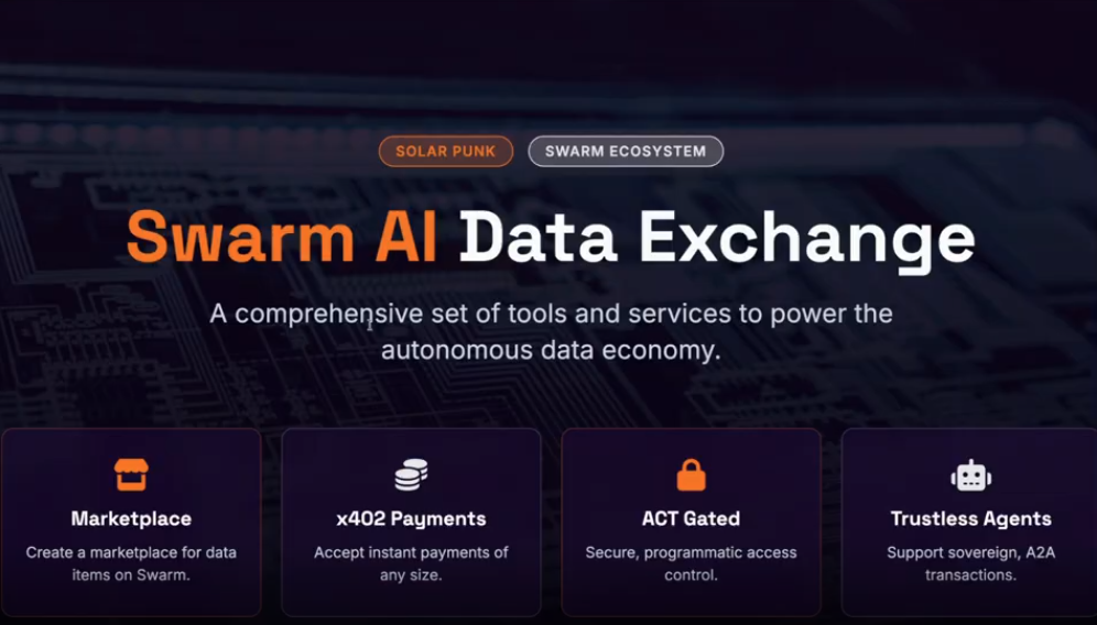 Swarm AI Data Exchange demo screenshot