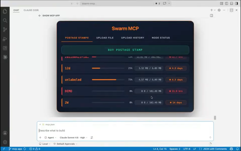 MCP Swarm Apps VS Code demo